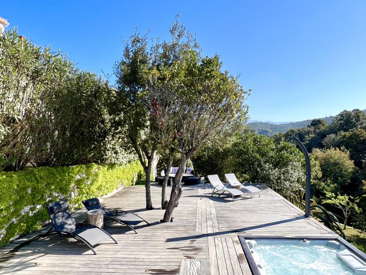 F2 avec jacuzzi, pétanque, à 3 min mer, dans grande propriété Porticcio (Corsica) Exterior foto